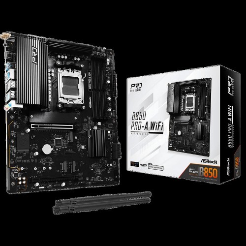 Материнская плата Asrock B850 PRO-A WIFI для Socket AM5 - 4xDDR5, 2.5G LAN, RAID и HDMI
