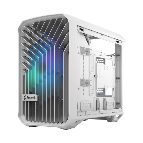 Корпус ПК без блока питания/ Case Fractal Design Torrent Nano RGB TG Clear Tint, Mini-Tower, 1x180mm RGB, 2xUSB-A 3.2 + 1xUSB 3.2 Type-C mITX, mDTX White Fractal Design