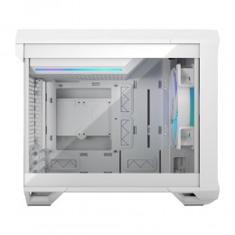 Корпус ПК без блока питания/ Case Fractal Design Torrent Nano RGB TG Clear Tint, Mini-Tower, 1x180mm RGB, 2xUSB-A 3.2 + 1xUSB 3.2 Type-C mITX, mDTX White