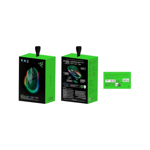 Купить игровую мышь Razer Basilisk V3 Pro 35K Phantom Green Edition - Высокая точность и комфорт в игре