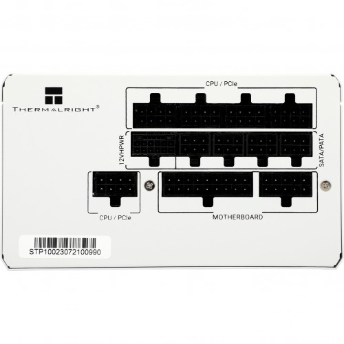 Блок питания 1000W/ Power Supply Thermalright, 1000W 80+ Platinum (ATX, 3.0, PCIe 5.0, Full modular, 1x24(20+4)pin, 1xCPU 8(4+4)pin, 2xPCIe*2 8(6+2)pin, 1x12VHPWR PCIe 5.0 12+4pin 600mm, 10xSATA3, 5xMOLEX4pin, Active, 120x120mm, 150x140x86mm, APFC, OPP, O