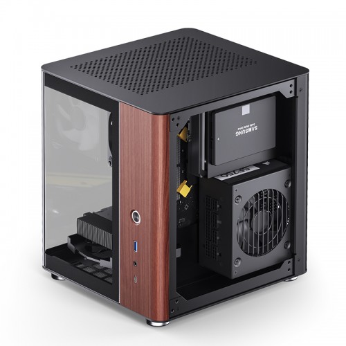 Корпус без блока питания/ Case JONSBO TK-0, Mini-Tower, no fans, 1xUSB-A 3.2 + 1xUSB-C 3.2, SFX PSU Support, mITX Black JONSBO