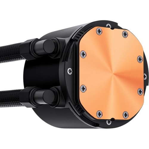 Система жидкостного охлаждения JONSBO TG-420 ARGB Black: Эффективное охлаждение для процессоров AM5 и AM4 (420mm, 300W, 3 вентилятора 140mm)