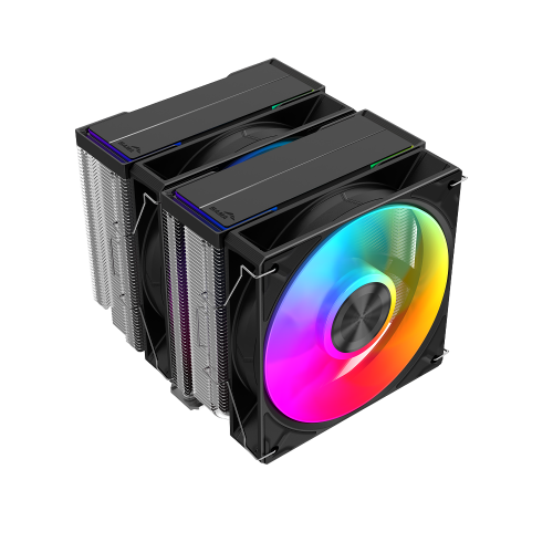 Кулер для процессора/ CPU Cooler SAMA A60L (265W, 4-pin PWM, 156.5mm, 6x6mm, ARGB, 2x120mm, 78CFM, 29dBA, 2200RPM, S: 1851/1700/1200/115X, AM5/AM4, silver) SAMA