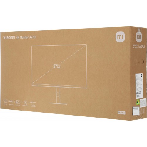 Монитор Xiaomi 27" A27Ui, 16:9, IPS, UHD, 6ms, 360cd, 60Hz, HDMI, DP, USB, USB-C, HAS Xiaomi