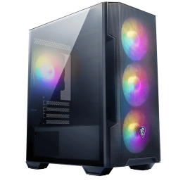 Корпус ПК без блока питания/ Case MSI MAG FORGE M100R, Mini-Tower, TG, 4x120mm ARGB, 2xUSB 2.0, 1xUSB 3.0, mATX, mITX Black