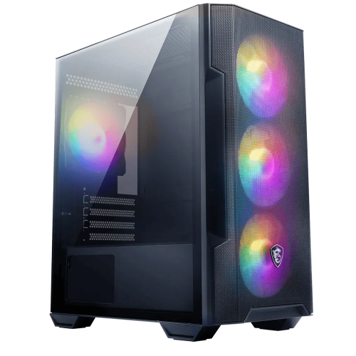 Корпус ПК без блока питания/ Case MSI MAG FORGE M100R, Mini-Tower, TG, 4x120mm ARGB, 2xUSB 2.0, 1xUSB 3.0, mATX, mITX Black