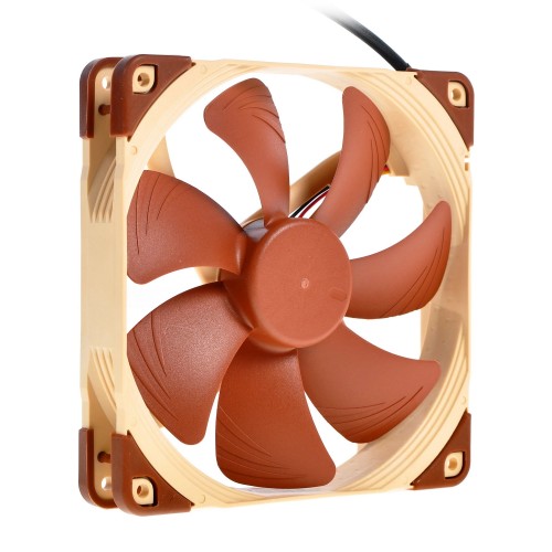 Кулер для корпуса/ Case Cooler Noctua NF-A14 FLX (140x140x25mm, 3-pin, 67.98FM, 19.2dBA, 1200RPM, Beige/Brown)