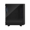 Корпус ПК без блока питания/ Case Fractal Design Meshify 2 Compact Lite RGB TG Light Tint, Midi-Tower, 4x120mm RGB, 2xUSB-A 3.2 ATX, mATX, mITX Black Fractal Design