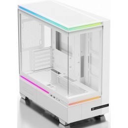Корпус без блока питания/ Case Thermalright M10 Vision, Mini-Tower, TG, LCD, ARGB, no fans, 2xUSB-A 3.0, 1xUSB Type-C, mATX, mITX White