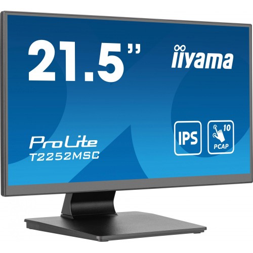 Монитор Iiyama 21.5" ProLite T2252MSC-B2 черный IPS LED 5ms 16:9 HDMI M/M глянцевая 250cd 178гр/178гр 1920x1080 60Hz DP FHD USB Touch 4.5кг