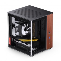 Корпус без блока питания/ Case JONSBO TK-0, Mini-Tower, no fans, 1xUSB-A 3.2 + 1xUSB-C 3.2, SFX PSU Support, mITX Black
