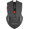 Defender Беспроводная оптическая мышь Accura MM-275 красный,6 кнопок, 800-1600 dpi Defender
