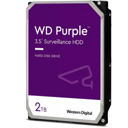 Жесткий диск/ HDD WD SATA3 2TB Purple Video 5400 RPM 64Mb 1 year warranty