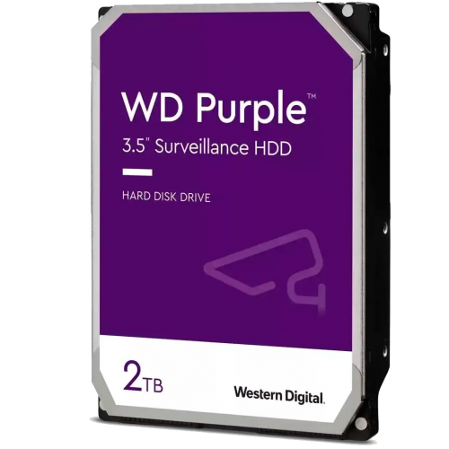 Жесткий диск WD Purple 2TB SATA3 для видеонаблюдения - 5400 RPM, 64MB кеш, 1 год гарантии
