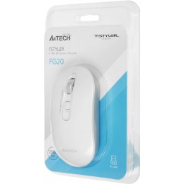 Мышь A4Tech Fstyler FG20 белый оптическая 2000dpi беспров. USB для ноутбука 4but (FG20 WHITE)