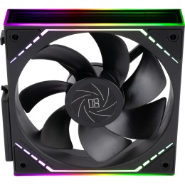 Кулер для корпуса/ Case Cooler Thermalright TL-M12QR Reverse (124x120x25mm, 4-pin PWM, ARGB, 47.6CFM, 23.2dBA, 1500RPM, Black)