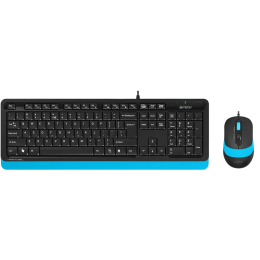 Клавиатура + мышь A4Tech Fstyler F1010 клав:черный/синий мышь:черный/синий USB Multimedia (F1010 BLUE)
