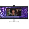 Монитор Dell 34" P3424WEB Black/Silver Curved 3800R, 21:9, IPS, 3440x1440, 5ms, 300cd, 60Hz, 4MP Camera, 1xHDMI, 1xDP, 3xUSB, 1xUSB-C, SPK, LAN, HAS