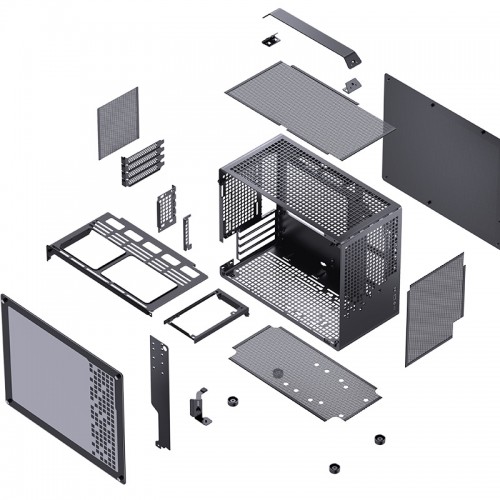 Корпус JONSBO Z20 Mini-Tower без блока питания: стильный черный case для mATX и mITX с USB-A 3.2 и USB-C 3.2