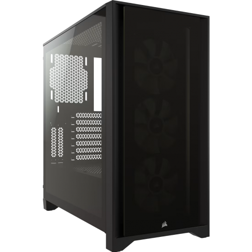 Корпус без блока питания/ Case Corsair iCUE 4000X RGB, Midi-Tower, TG, 3x120mm RGB, 1xUSB-A 3.2, 1xUSB 3.2 Type-C, E-ATX, ATX, mATX, mITX Black Corsair