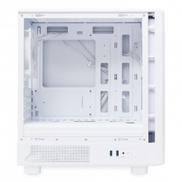 Корпус без блока питания/ Case HSPD M310, Mesh Mini-tower, White, TG, 0.4 SPCC, 3x120mm ARGB (Orbis F1) mATX, mITX 180/280/160mm 1x2.5", 1x3.5", 4xPCI 2xUSB-A 3.0 452x277x418mm