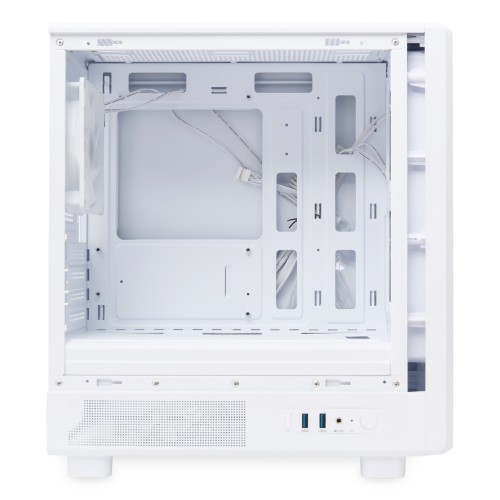 Корпус без блока питания/ Case HSPD M310, Mesh Mini-tower, White, TG, 0.4 SPCC, 3x120mm ARGB (Orbis F1) mATX, mITX 180/280/160mm 1x2.5", 1x3.5", 4xPCI 2xUSB-A 3.0 452x277x418mm HSPD