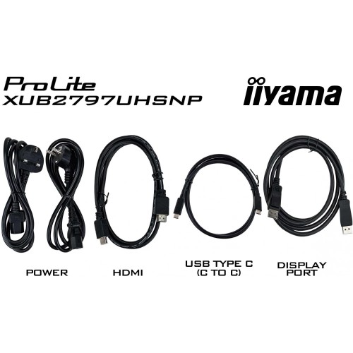 Монитор Iiyama 27" ProLite XUB2797UHSNP-B1 черный IPS LED 4ms 16:9 HDMI M/M матовая HAS Piv 1300:1 350cd 178гр/178гр 3840x2160 60Hz DP 4K USB 6.3кг
