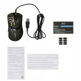 Мышь A4Tech Oscar Editor XL-747H коричневый/рисунок лазерная 3600dpi USB 6but (XL-747H (BROWN SPIDER))