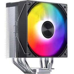 Кулер для процессора/ CPU Cooler JONSBO CA40 ARGB (225W, 4-pin PWM, 157mm, Al/Cu, 4x6mm, ARGB, 1x120mm, 69.61CFM, 32.6dBA, 1800RPM, S: 1851/1700/1200/115X, AM4/AM5 Black)