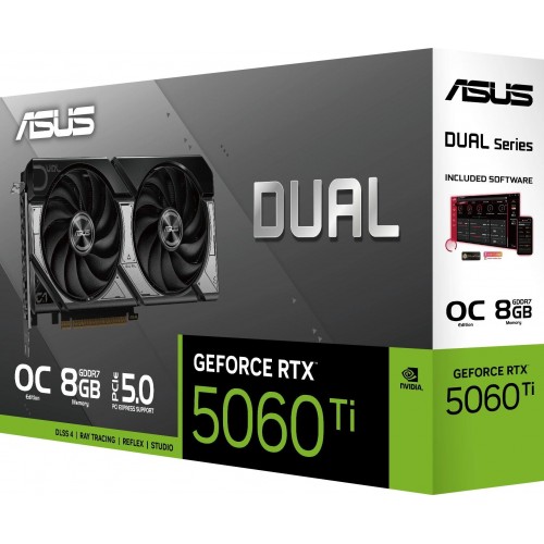 Купить видеокарту Asus DUAL-RTX5060TI-O8G с NVIDIA GeForce RTX 5060TI 8Gb GDDR7 – Высокая производительность и качество