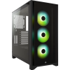 Корпус без блока питания/ Case Corsair iCUE 4000X RGB, Midi-Tower, TG, 3x120mm RGB, 1xUSB-A 3.2, 1xUSB 3.2 Type-C, E-ATX, ATX, mATX, mITX Black Corsair