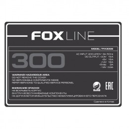 Блок питания/ Power Supply Foxline TFX300S 300W TFX, NOPFC, 80FAN, 24pin, 4pin (12V), 2xSATA, 1x4pin