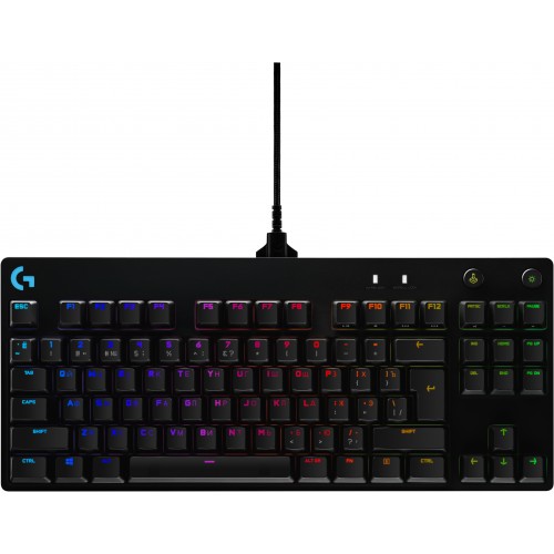 Клавиатура Logitech Gaming Keyboard G PRO TKL - Механическая Черная с Русской Раскладкой и USB Подключением