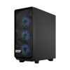 Корпус ПК без блока питания/ Case Fractal Design Meshify 2 Compact Lite RGB TG Light Tint, Midi-Tower, 4x120mm RGB, 2xUSB-A 3.2 ATX, mATX, mITX Black Fractal Design