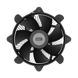 Кулер для ПК/ CPU Cooler PCCooler R120 (95W, 4-pin PWM, 60mm, Al, -mm, 1x95mm, 36.4CFM, 27.8dBA, 2700RPM, S: 1851/1700/1200/115X, black)