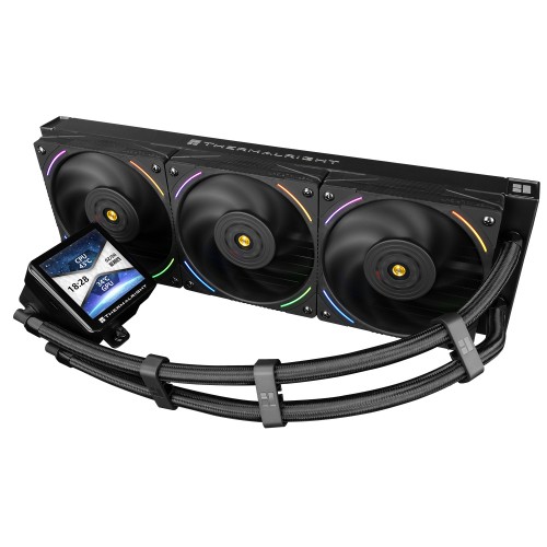 Система жидкостного охлаждения/ Water Cooling System Thermalright Frozen Vision 360 V2 (360mm, LED, Black, ARGB/ Fans: 3x120mm, 69CFM, 27dBA, 2150RPM/ Pump height 60mm, 23dBA, 3000RPM, Rad thickness 27mm/ S: 1700, 1200, 1851, 115X, 2011, 2066, AM5, AM4) T