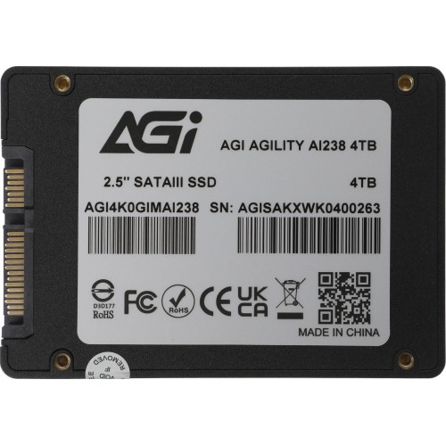 Купить твердотельный накопитель AGi SATA-III 4TB 2.5 AI238 для высокой производительности и надежности