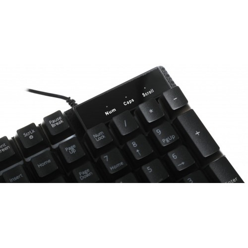 Клавиатура и мышь Defender Glion с LED-подсветкой, черно-красные, USB (45123)