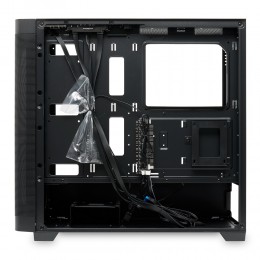 Корпус без блока питания/ Case HSPD M740, Mesh Mid Tower, Black, TG, 0.6 SPCC, no fans, E-ATX, ATX, mATX, mITX, 170/400/200mm, 4x2.5", 2x3.5", 7xPCI, 1xUSB-A 3.0, 1xUSB-C 3.0, 460x218x450mm