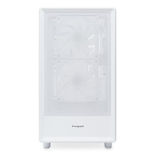 Корпус без блока питания/ Case HSPD M310, Mesh Mini-tower, White, TG, 0.4 SPCC, 3x120mm ARGB (Orbis F1) mATX, mITX 180/280/160mm 1x2.5", 1x3.5", 4xPCI 2xUSB-A 3.0 452x277x418mm HSPD