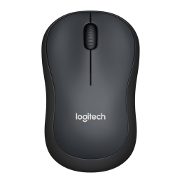 Мышь Logitech Silent M220 темно-серый/черный оптическая 1000dpi silent беспров. USB 2but (910-004895)