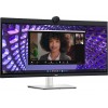 Монитор Dell 34" P3424WEB Black/Silver Curved 3800R, 21:9, IPS, 3440x1440, 5ms, 300cd, 60Hz, 4MP Camera, 1xHDMI, 1xDP, 3xUSB, 1xUSB-C, SPK, LAN, HAS
