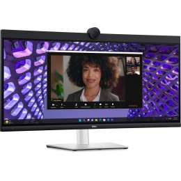 Монитор Dell 34" P3424WEB Black/Silver Curved 3800R, 21:9, IPS, 3440x1440, 5ms, 300cd, 60Hz, 4MP Camera, 1xHDMI, 1xDP, 3xUSB, 1xUSB-C, SPK, LAN, HAS