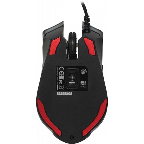 Купить оптическую мышь A4Tech Bloody Q82 черного цвета с рисунком, 6200dpi, USB, 8 кнопок - идеальный выбор для геймеров!