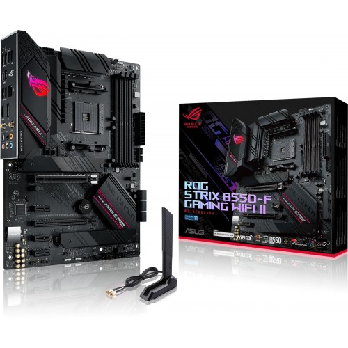 Купить материнскую плату Asus ROG STRIX B550-F GAMING WIFI II для AMD AM4 - 4xDDR4, 2.5G LAN, RAID, HDMI и DP