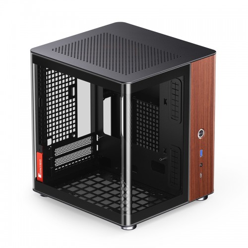 Корпус без блока питания/ Case JONSBO TK-0, Mini-Tower, no fans, 1xUSB-A 3.2 + 1xUSB-C 3.2, SFX PSU Support, mITX Black JONSBO