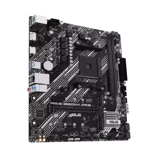 Материнская плата PRIME B550M-K ARGB: M4 B550, 2 DIMM, DUAL M.2, AURA - идеальное решение для вашего ПК