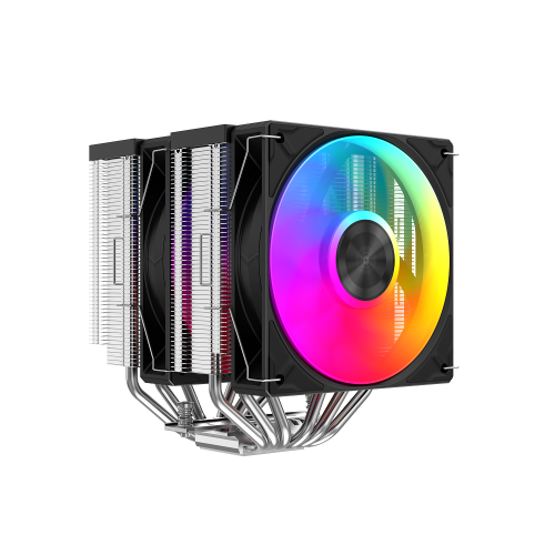 Кулер для процессора/ CPU Cooler SAMA A60L (265W, 4-pin PWM, 156.5mm, 6x6mm, ARGB, 2x120mm, 78CFM, 29dBA, 2200RPM, S: 1851/1700/1200/115X, AM5/AM4, silver) SAMA