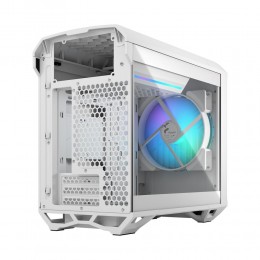 Корпус ПК без блока питания/ Case Fractal Design Torrent Nano RGB TG Clear Tint, Mini-Tower, 1x180mm RGB, 2xUSB-A 3.2 + 1xUSB 3.2 Type-C mITX, mDTX White